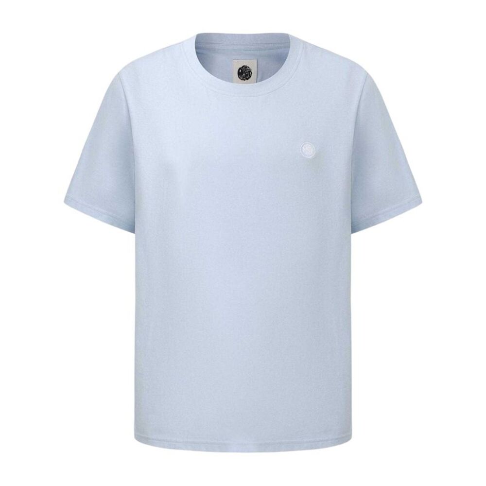 Pretty Green Mens Small Logo Cotton T-Shirt / Light Blue